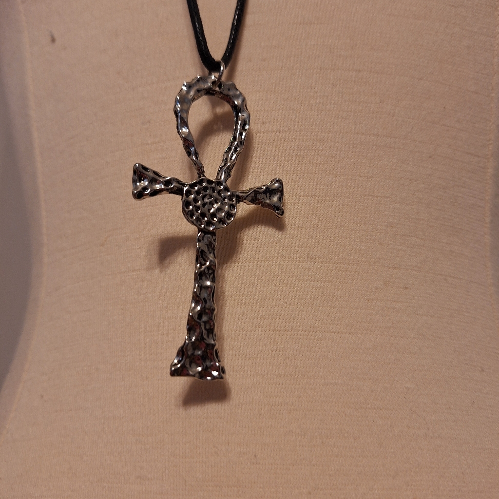Egyption Cross On Cord Necklace 36 New 25$